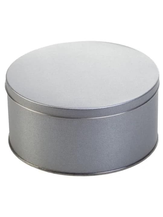 Коробка Pragmax M, круглая, серебристая