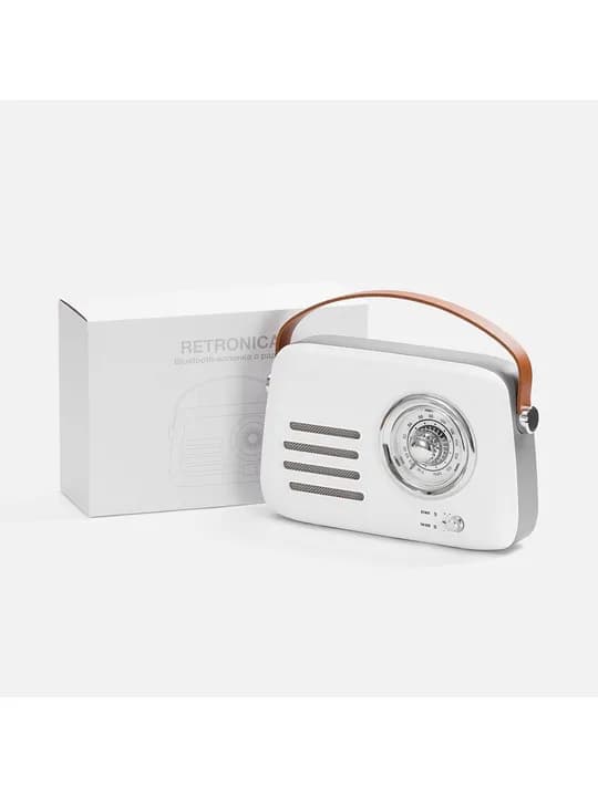 Bluetooth-колонка с радио Retronica, белая