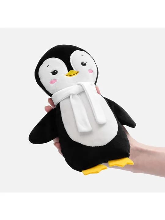 Мягкая игрушка Beastie Toys, пингвиненок с белым шарфом