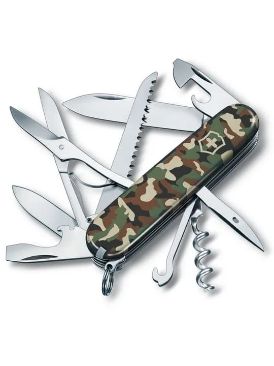 Нож перочинный Huntsman 91, зеленый камуфляж