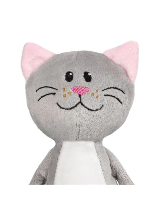 Мягкая игрушка Beastie Toys, котик с белым шарфом