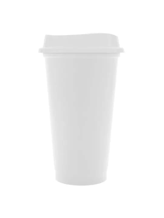 Стакан с крышкой Color Cap White