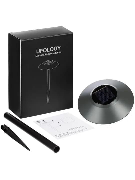 Светильник на солнечной батарее Ufology, темно-серый (графит)
