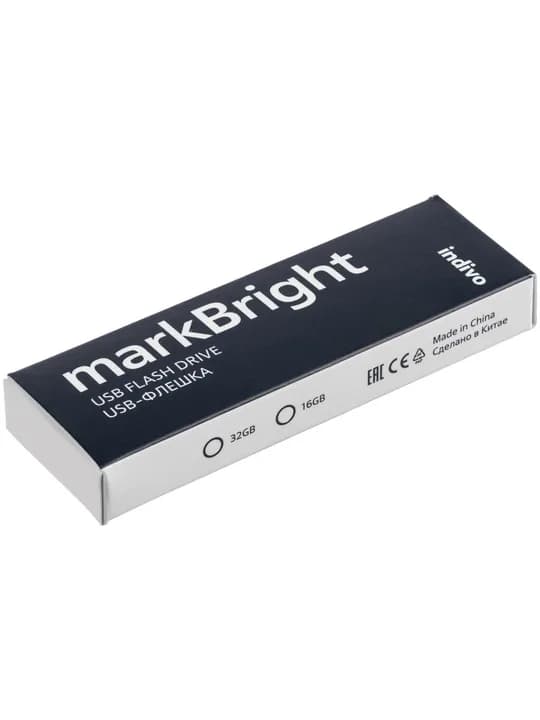Флешка markBright с синей подсветкой, 32 Гб