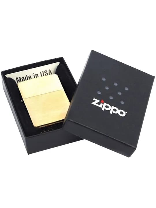 Зажигалка Zippo Classic Brushed, золотистая