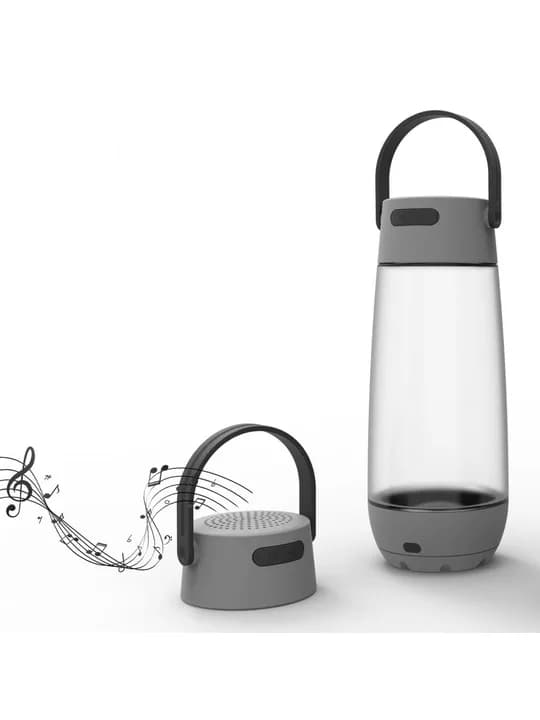 Бутылка для воды Torsta Light с колонкой и светильником, серая