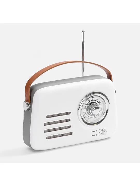 Bluetooth-колонка с радио Retronica, белая
