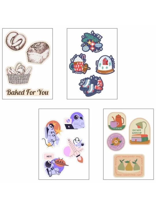Объемные наклейки под смолой Sticker Pack на заказ