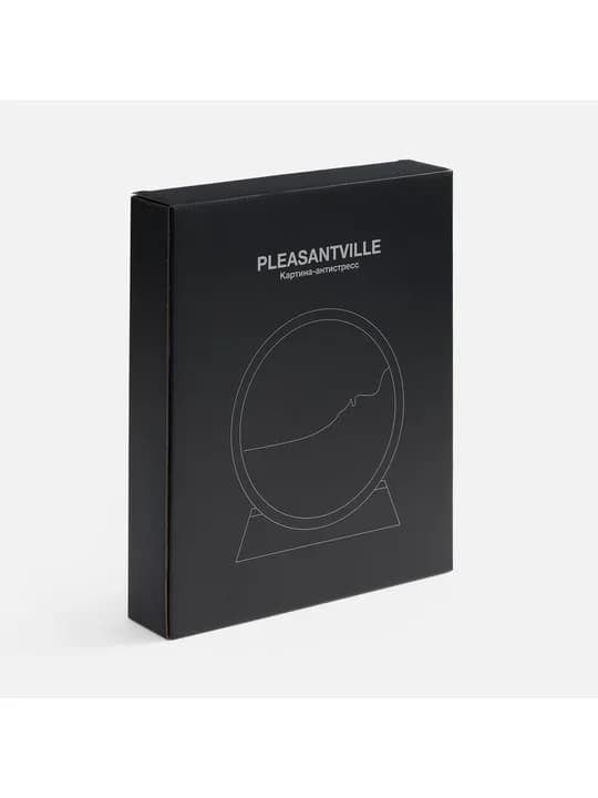 Песочная картина-антистресс Pleasantville, черная с оранжевым