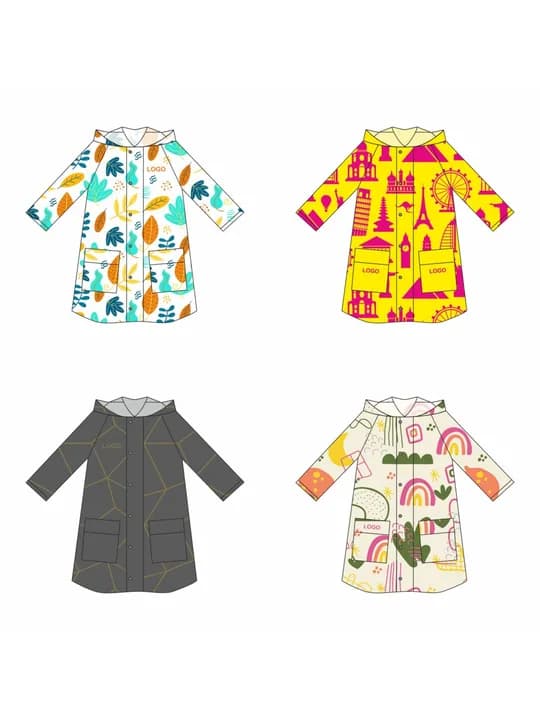 Дождевик классический RainCoat Premium на заказ, разноцветный, M/L