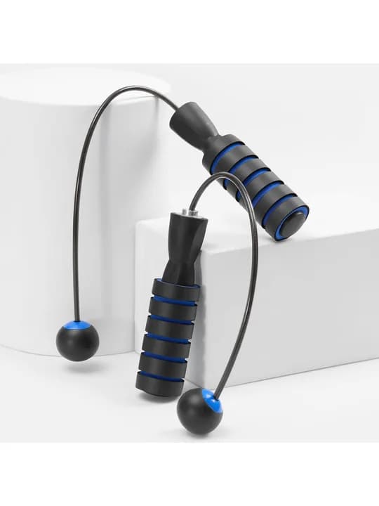 Беспроводная скакалка Silentino, черная с синим