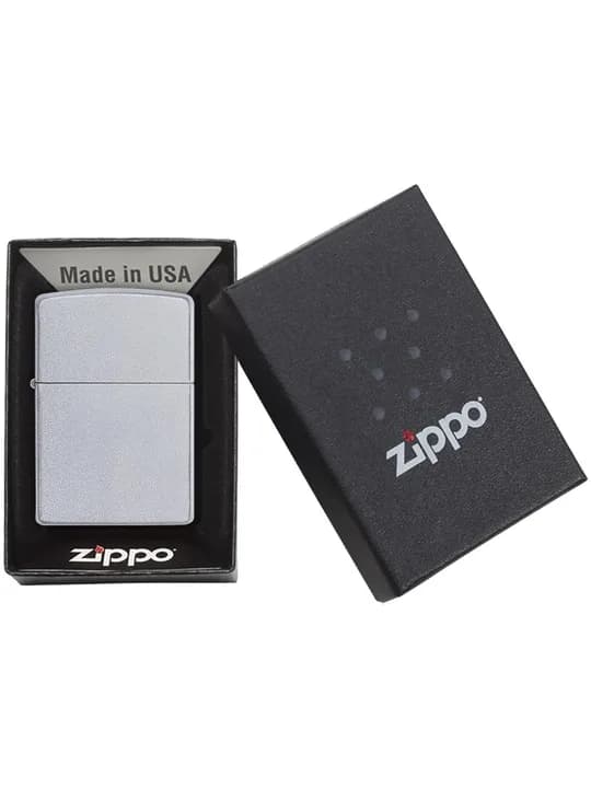 Зажигалка Zippo Classic Satin, серебристая