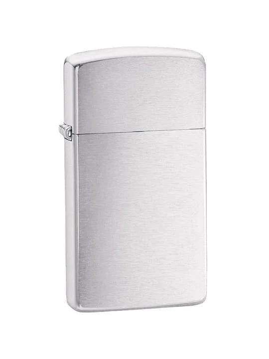 Зажигалка Zippo Slim Brushed, матовая серебристая
