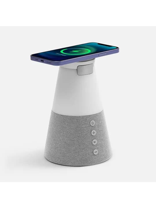 Bluetooth-колонка с беспроводной зарядкой и подсветкой Cone Sonance, серая