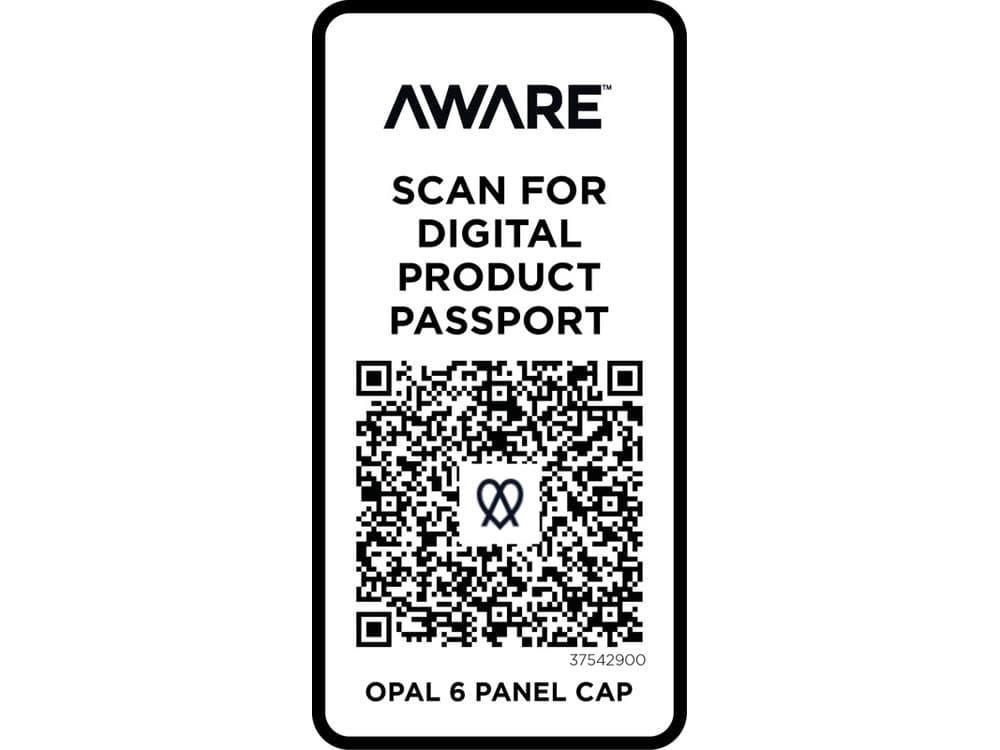 Opal с 6 панелями Aware™ кепка из переработанных материалов - сплошной черный