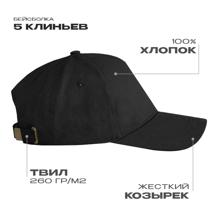 Бейсболки STAN 5 клиньев хлопок,260