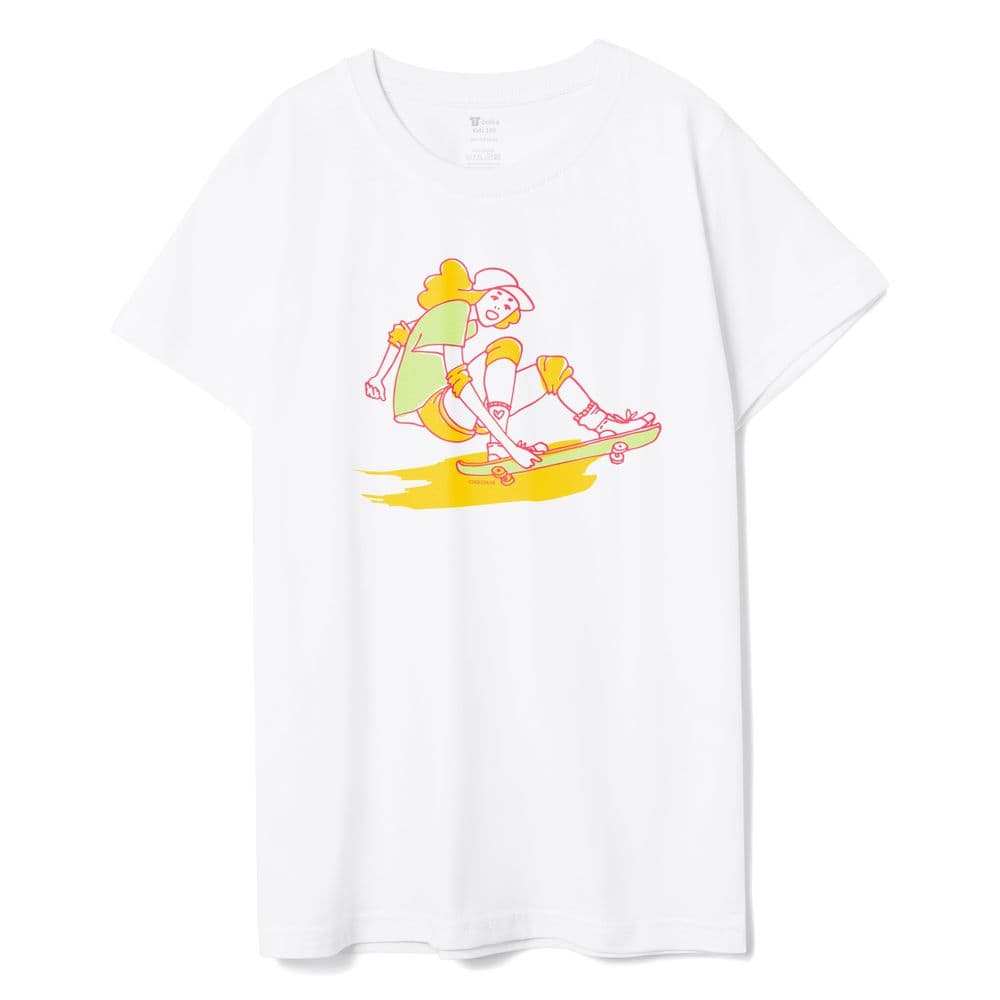 Футболки детские Skateboard, белые
