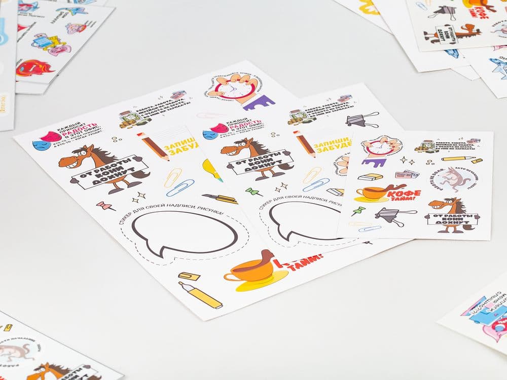 Наклейки ПВХ Sticker Pack на заказ