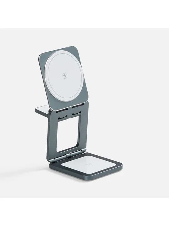 Складная станция беспроводной зарядки Plat Form, серая